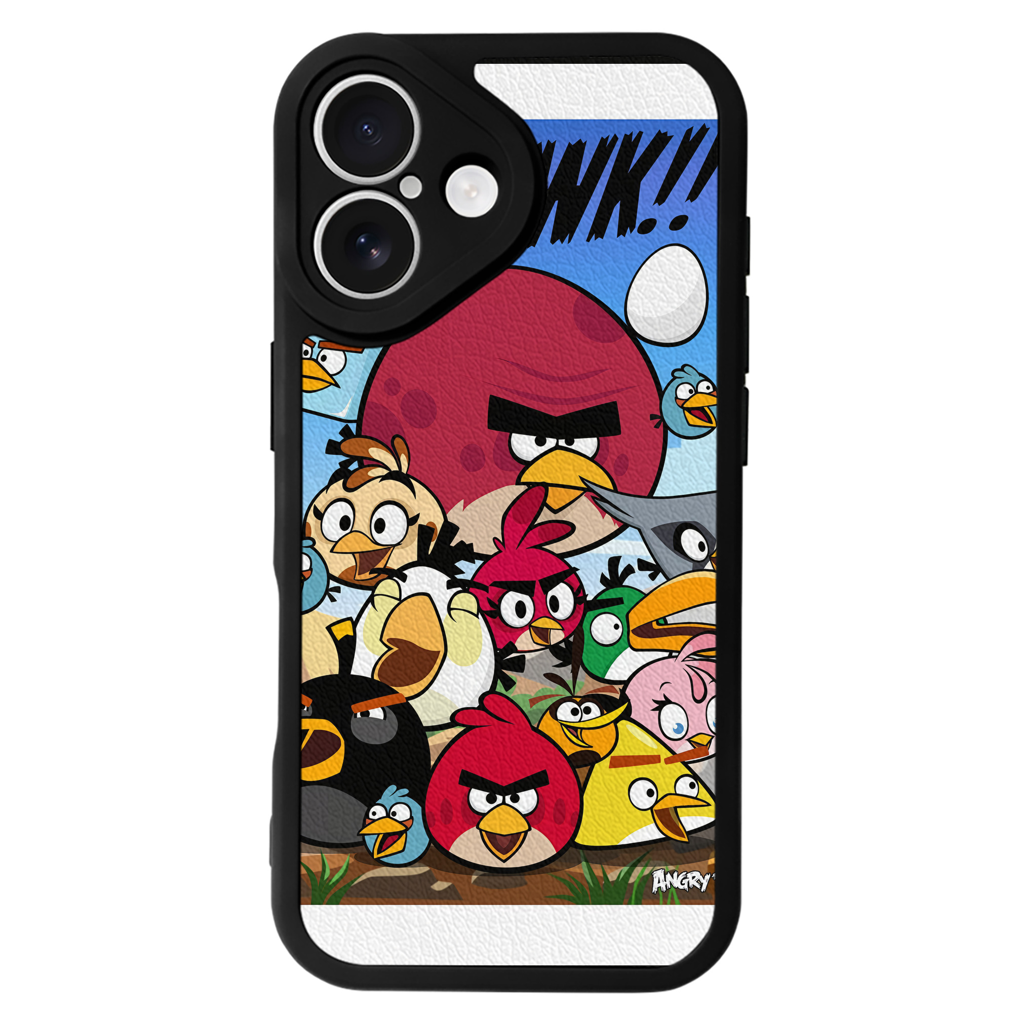 （画像用） Angry Birds アングリーバード 【iPhone 16シリーズ対応】シリコンスマホケース（レザー調） 材質：シリコン